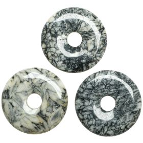 Donut Pi Chinois en pinolite pour pendentif