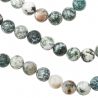 Bracelet en agate arbre - Perles rondes 10 mm