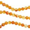 Bracelet en cornaline - perles rondes 8 mm