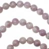 Bracelet en lépidolite - Perles rondes 10 mm