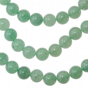 Bracelet en aventurine verte - Perles rondes 10 mm