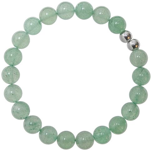 Bracelet en aventurine verte - Perles rondes 8 mm