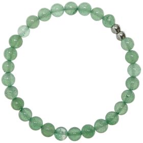 Bracelet en aventurine verte - perles rondes 6 mm