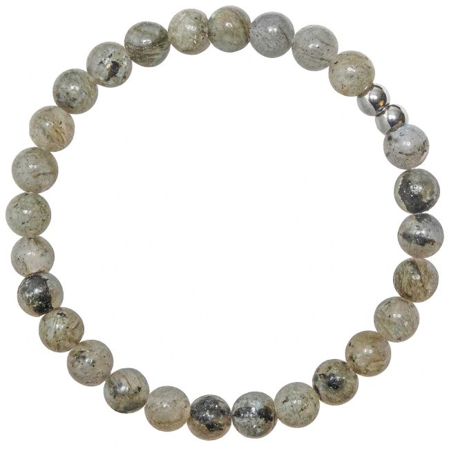 Bracelet en labradorite - perles rondes 6 mm