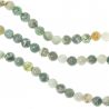 Bracelet en agate arbre - Perles rondes 6 mm