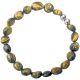 Bracelet en oeil de tigre - Perles roulées 8 à 10 mm