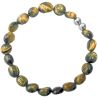 Bracelet en oeil de tigre - Perles roulées 8 à 10 mm