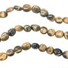 Bracelet en oeil de tigre - Perles roulées 8 à 10 mm