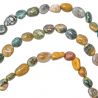 Bracelet en jaspe océan - Perles roulées 5 à 8 mm