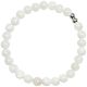 Bracelet en pierre de lune blanche - Perles rondes 6 mm