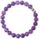 Bracelet en aventurine améthyste - Perles rondes 8 mm
