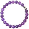 Bracelet en aventurine améthyste - Perles rondes 8 mm