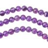 Bracelet en aventurine améthyste - Perles rondes 8 mm