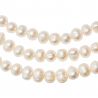 Bracelet en perles de culture forme pomme de terre - Blanc crème - 8 mm
