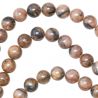 Bracelet en chiastolite - Perles rondes 10 mm