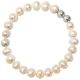 Bracelet en perles de culture forme pomme de terre - Blanc crème - 8 mm