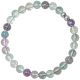Bracelet en fluorite multicolore - Perles rondes 6 mm