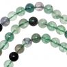 Bracelet en fluorite multicolore - Perles rondes 10 mm