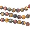 Bracelet en oeil de tigre, boeuf et faucon - Perles rondes 10 mm