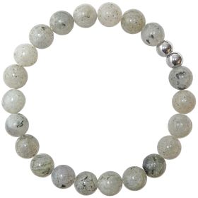 Bracelet en labradorite - perles rondes 8 mm