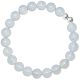 Bracelet en calcédoine gris-bleu - Perles rondes 8 mm
