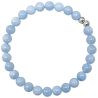 Bracelet en angélite - Perles rondes 6 mm
