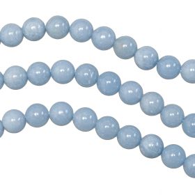 Bracelet en angélite - Perles rondes 8 mm
