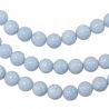 Bracelet en angélite - Perles rondes 10 mm