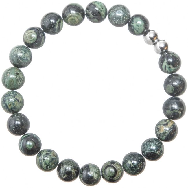 Bracelet en jaspe de Kambaba - Perles rondes 8 mm