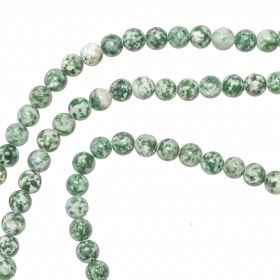 Bracelet en jaspe vert - Perles rondes 6 mm