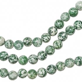 Bracelet en jaspe vert - Perles rondes 8 mm