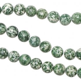 Bracelet en jaspe vert - Perles rondes 10 mm