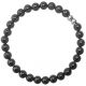 Bracelet en onyx noir - Perles rondes 6 mm
