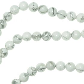 Bracelet en howlite - Perles rondes 8 mm