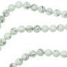 Bracelet en howlite - Perles rondes 8 mm