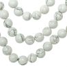 Bracelet en howlite - Perles rondes 10 mm