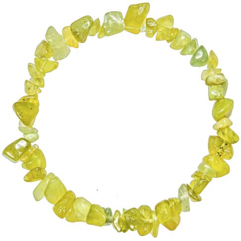 Bracelet en serpentine verte - Perles baroques