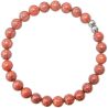 Bracelet en jaspe rouge - Perles rondes 6 mm