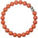 Bracelet en jaspe rouge - Perles rondes 8 mm