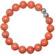 Bracelet en jaspe rouge - Perles rondes 10 mm