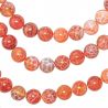 Bracelet en agate de feu - Perles rondes 10 mm
