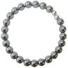 Bracelet en hématite - Perles rondes 8 mm