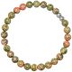 Bracelet en unakite - Perles rondes 6 mm