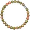 Bracelet en unakite - Perles rondes 6 mm