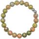 Bracelet en unakite - Perles rondes 8 mm