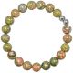 Bracelet en unakite - Perles rondes 8 mm