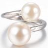 Bague double perle nacrée