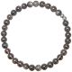 Bracelet en obsidienne argentée - Perles rondes 6 mm