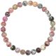 Bracelet en tourmaline multicolore - Perles rondes 6 mm