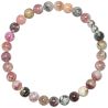 Bracelet en tourmaline multicolore - Perles rondes 6 mm